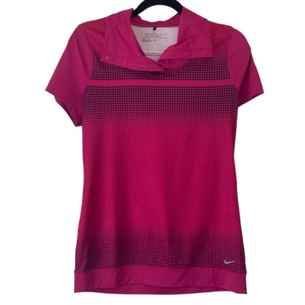 Nike Golf Polo Shirt Womens Small Pink Dri-FIT Coronado Golf Club